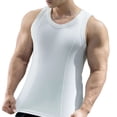 thumbnail image 2 of L-4X Plus Size Tank Tops for Men Big & Tall Sleeveless Crewneck Gym Undershirts Shirts Mens Stretchy Pullover Slim Athletic Workout Running Vests, 2 of 7
