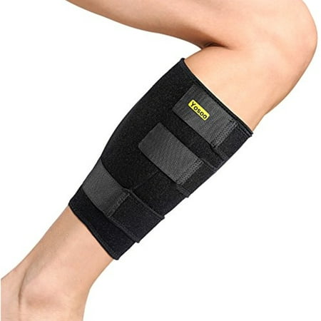 Yosoo Calf Brace - Adjustable Neoprene Shin Splints Leg Compression Wrap Support (Best Basketball Shoes For Shin Splints)