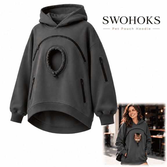 SWOHOKS Pet Pouch Hoodie| with Pouch Pull Pocket for Dogs & Snack Hooded