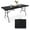 Black, variant on Folding Table Plastic Foot Foldable Table Portable Banquet Surface Fold-in-Half Desk Utility for Working Meeting,Parties, Picnic, Camping, Weddings, Catering, Garden Dining