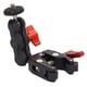 thumbnail image 3 of Ball Head Super Clamp, Aluminum Alloy Horizontal Stripes Fix Frmly Monitor Bracket Ball Head Clamp 1/4 Inch Screw Hole  For Fill Light ANGGREK Camera Super Clamp, 3 of 8