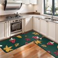 thumbnail image 3 of Kitchen Rugs Sets Of 2,Red Mushroom Leaf Green Pattern Anti Fatigue Kitchen Mat Rugs Non Slip Washable,Decorative Kitchen Floor Mats for Kitchen,Sink,Laundry,17"x47"+17"x47", 3 of 5