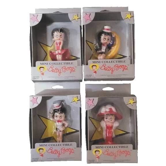 Betty Boop Mini Collectible 4" Tall Doll Vintage Y2K Antique 2000's 4pcs