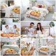 thumbnail image 5 of Sunflower Sunflower 4 Piece Duvet Cover Set California King Size Leaf Fall Thanksgiving Soft Bedding Set Comforter Cover, 1 Duvet Cover 1 Flat Sheets and 2 Pillowcases, 5 of 9