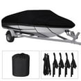 thumbnail image 2 of Labwork Boat Cover, 210D Oxford Fabric PU Coating, Suitable for 17-19ft V-Hull Tri-Hull Boats, Black, 2 of 6