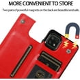 thumbnail image 4 of for Samsung Galaxy A22 5G (Not 4G) Wallet Case with Card Holder,PU Leather Kickstand Card Slots Case Double Magnetic Clasp Durable Shockproof Cover for Samsung Galaxy A22 5G Gules-SK, 4 of 9