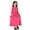 hwj# Hot Pink529, variant on Huowey Girls Elegant Dresses 3/4 Sleeve Round Neck Maxi Dress For Teen Girls High Waist Casual Party Wear Comfortable Dailywear,Pink,3-4 Years