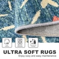 thumbnail image 4 of iOhouze Area Rug 3'x5' Washable Rugs Kitchen Rugs Ultra Soft Print Distressed Geometric Thin Bedroom Rug for Entryway Living Room, Teal, 4 of 7