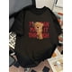 thumbnail image 1 of Cotton T-Shirt for Men - Cute Teddy Bear Graphic, Black Casual Streetwear Tee "YOU CAN MAKE IT THROUGH" Print, Loose Fit Short Sleeve Relaxed Fit Tee Street Style Fashion | Pullover Shirt, 1 of 5