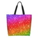 thumbnail image 1 of Disketp Colorful Glitter Bolsa Tote Estampada para Mujer, Bolso de Hombro y de Mano para Compras y Viajes, 1 of 8