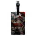 thumbnail image 1 of The Sentinel Dragon Viking Fantasy Rectangle Leather Luggage Card Suitcase Carry-On ID Tag, 1 of 8