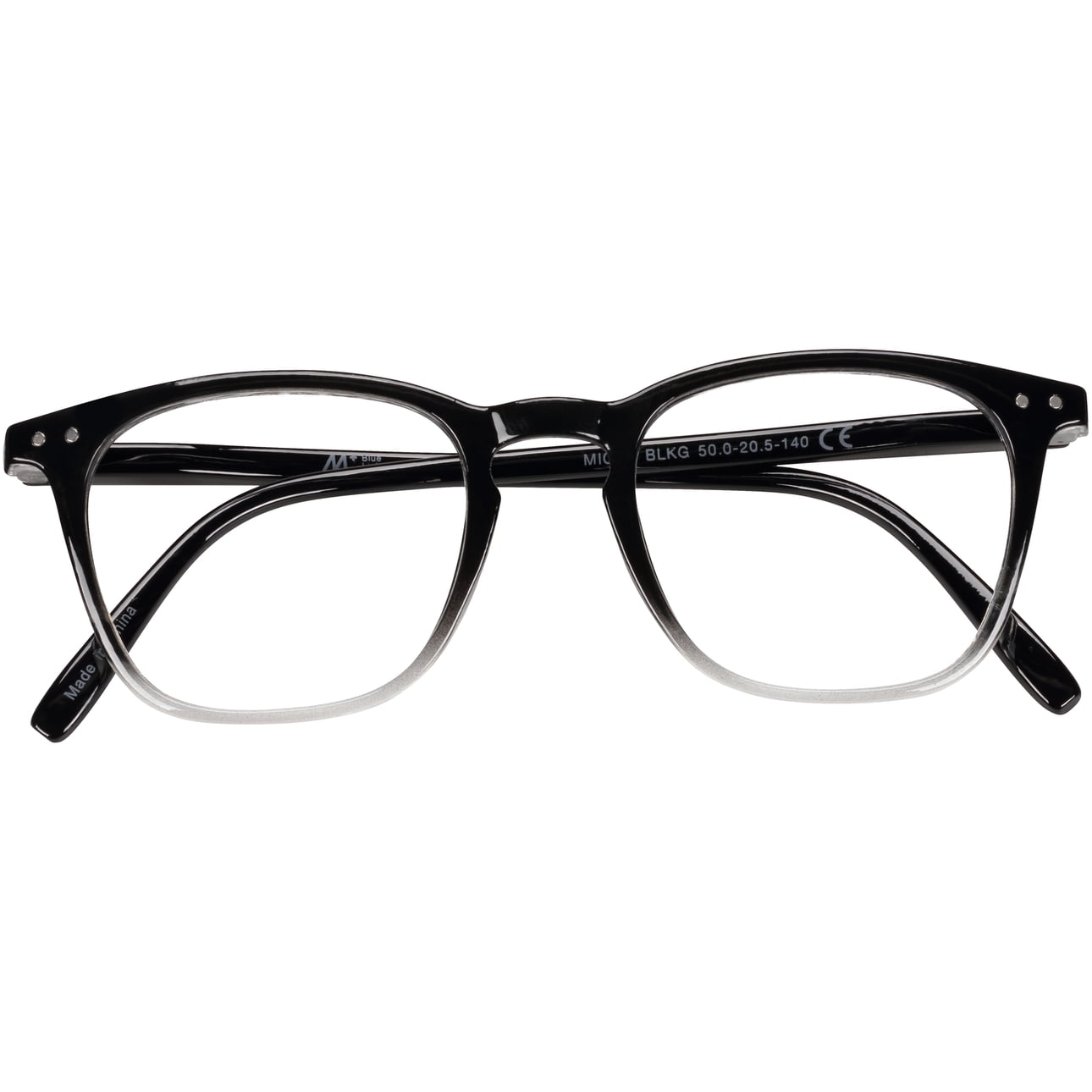 Main St Eyeglasses MA28 Designer Demo Lens Black 50-16-140 Smith Square Black Glasses for Men | Eyebuydirect main image 2