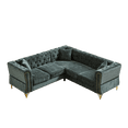 thumbnail image 4 of Miekor Furniture 81.5-Inch Chenille Corner Sofa , L-Shaped Sectional Couch, 5-Seater Corner Sofas with 3 Cushions for Living Room, Bedroom, Apartment, Office B5A5065, 4 of 9