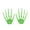 Green, variant on Halloween Noctilucent Skeleton Hands - Noctilucent Plastic Fake Human Skeleton Hands for Halloween Party