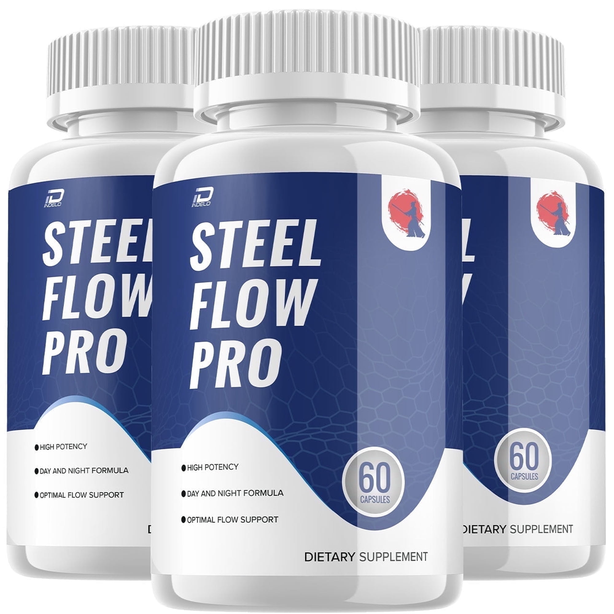 Steel Flow Pro Prostate Supplement for Men - SteelFlowPro Advanced Energy Pills, Bladder Control, 3 Pack, 180 Capsules
