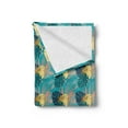 thumbnail image 2 of Jungle Foliage Soft Flannel Fleece Throw Blanket, Summer Pattern with Hawaiian Botany Leaves and Grunge Spots Print, Cozy Plush for Indoor and Outdoor Use, 70" x 90", Multicolor, by Ambesonne, 2 of 5