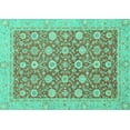 thumbnail image 1 of Ahgly Company Indoor Rectangle Oriental Turquoise Blue Traditional Area Rugs, 7' x 9', 1 of 4