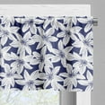 thumbnail image 5 of Ambesonne Hawaiian Valance & Curtain, Hibiscus Flower Petals, 55"x24", White Dark Blue, 5 of 6