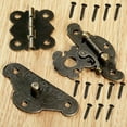 thumbnail image 2 of Antique Butterfly Hinges & Latch Hasp Kit Jewelry Box Cabinets Furniture Decor, 2 of 9