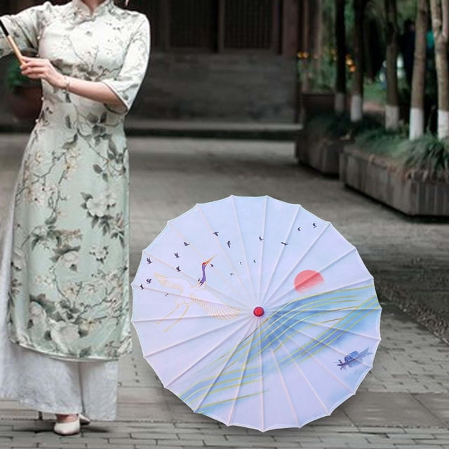 de Papel Engrasado Chino Accesorios de Sombrilla de Papel Arte Tradicional de Danza Clásica para Fotografía Festivales de Música Rec Estilo F Macarena Sombrilla de papel engrasado