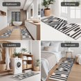 thumbnail image 5 of Boho Black and White Diamond Central Ethnic Pattern Kitchen Rugs Sets Of 3,Kitchen Runner Rugs Non Skid Washable,Decorative Kitchen Floor Mats for Kitchen,Sink,Laundry,17"x30"+ 17"x47" + 17"x59", 5 of 6