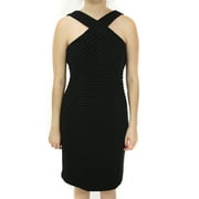 Calvin Klein Black Textured Bodycon Halter Dress 10