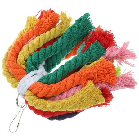 MLINS Pet Parrot Chew Toy Colorful Cotton Rope Bite Toys for Bird Parakeet Cockatoo Cockatiel