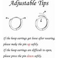 thumbnail image 7 of Solid 925 Sterling Silver Love Heart Hoop Earrings for Women Teens Heart Hoop Earrings Love Huggie, 7 of 7