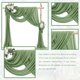 thumbnail image 3 of Tela para Drapeado de Arco de Boda 4 Paneles 20 Pies de Largo x 28" de Ancho Verde Salvia Cortinas de Arco de Gasa Tela Transparente Cortinas Telón de Fondo para Decoraciones de Fiesta Nupcial, 3 of 4