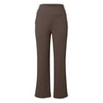 thumbnail image 6 of vigerkar Women's Palazzo Lounge Pants Stretchy Wide Leg Casual Pants Comfy High Waist Flowy Pants Brown, XXL, 6 of 7