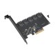 thumbnail image 1 of Tarjeta De Expansión PCIE, Amplia Aplicabilidad PCIE A 5 Tarjetas De Expansión SATA Para PC De Escritorio ANGGREK Otros, 1 of 8