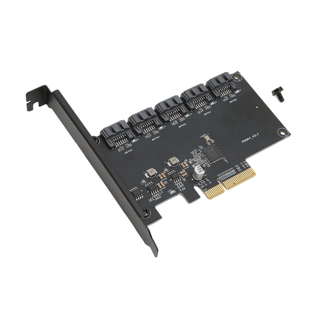 Tarjetas De Expansión SATA3.0 De 5 Puertos, Velocidad De Transferencia De 6 Gbps PCIE A 5 Tarjetas De Expansión SATA Amplia Aplicabilidad Plug And Play Ancho De Banda De Bus De ANGGREK Otros
