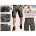 thumbnail image 4 of TRGPSG Men's Cotton Casual Cargo Shorts with Multi Pockets(No Belt),Light Army 34, 4 of 7