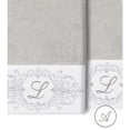 thumbnail image 2 of Authentic Hotel and Spa  100% Turkish Cotton Monica 2PC Embellished Bath Towel Set Light Gray A, 2 of 3