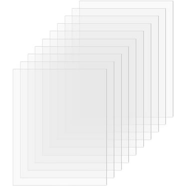 SimbaLux Acrylic Sheet Clear 8 x 10 Panel 0.04 Thick 1mm Plexiglass Board, Easy to Cut, Pack of 10