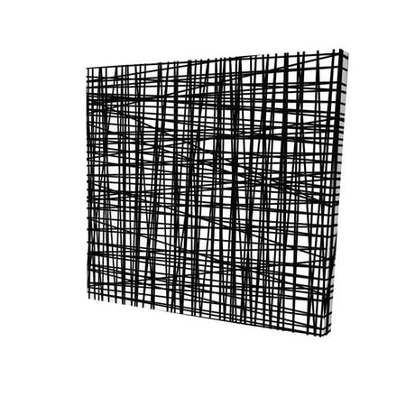

Begin Home Decor 2080-0808-AB30 8 x 8 in. Abstract Small Stripes-Print on Canvas