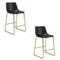 thumbnail image 1 of Heavenly Collection Counter PU Stool with Gold Legs SET OF 2, 1 of 6