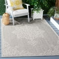 thumbnail image 2 of SAFAVIEH Global Vernon Abstract Indoor/Outdoor Area Rug, Grey/Ivory, 6'7" x 6'7" Square, 2 of 9