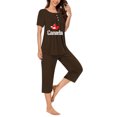 thumbnail image 2 of Qiopertar Ensemble de Pyjama à Manches Courtes et Col Rond pour Femmes avec Poches, Livraison Gratuite, 2 of 4