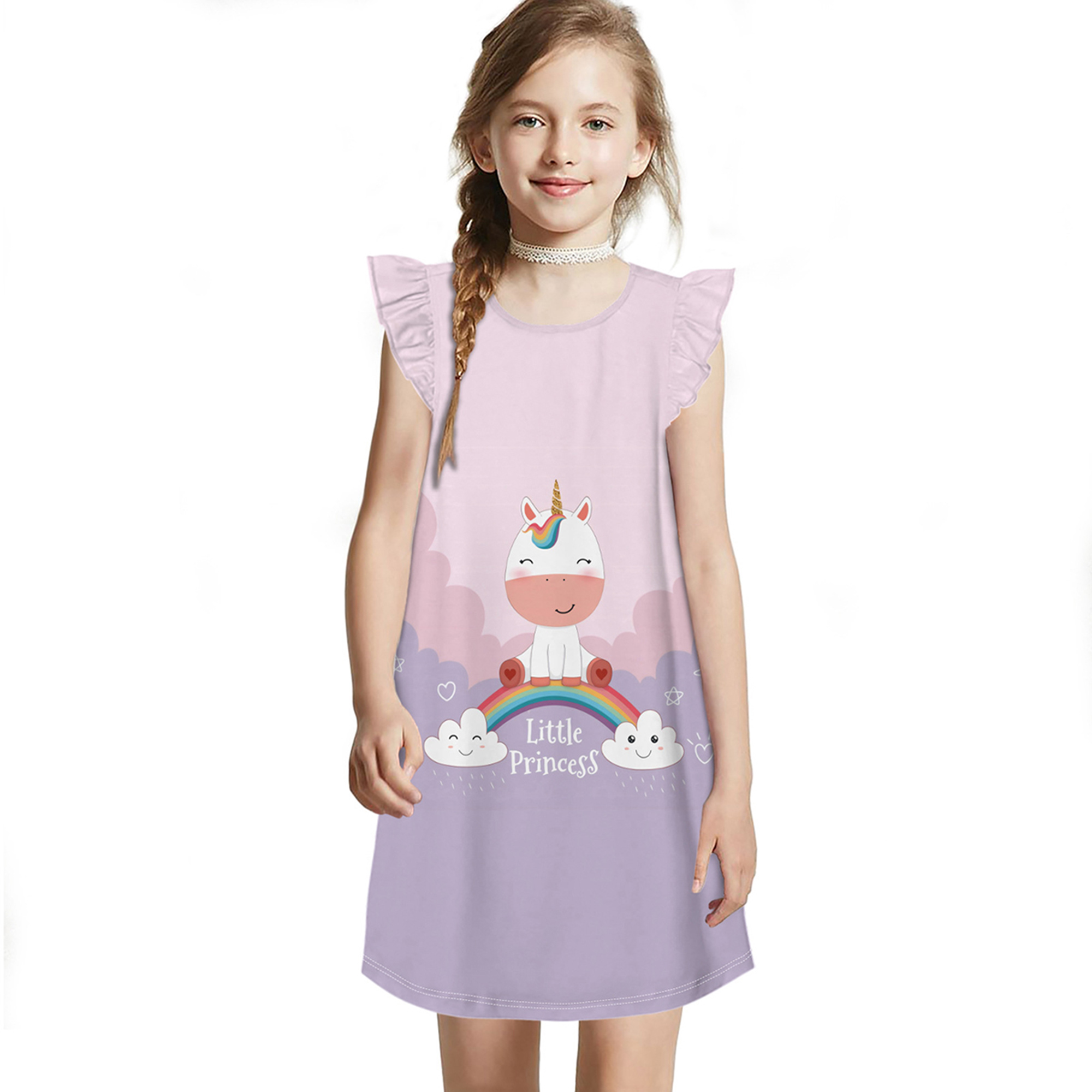 Princess Dress for Toddler Girls Cartoon Print Casual Dress