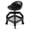thumbnail image 1 of Costway Rolling Seat Mechanic Stool Chair with Tool Tray 4 Universal Wheels for Factory Black, 1 of 9