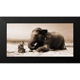 thumbnail image 2 of Moreau, Marc 24x14 Black Modern Framed Museum Art Print Titled - Praying by the River, 2 of 5
