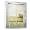 thumbnail image 2 of Designart "Calm Countryside Farm Windows II" Farm Framed Wall Art - Country Green Farm Windows Living Room Framed Canvas Art, 2 of 6