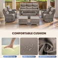 thumbnail image 7 of Jentlehouse Outdoor 3-Seat Patio Sofa Furniture, All-Weather Gray Wicker Couch with Deep Seat Anti-Slip Cushion, Gray, 7 of 7