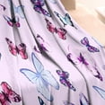 thumbnail image 3 of Pink Butterfly Pattern Blanket,Comfortable Soft Flannel Throw Blanket,All Season,Warm Lightweight Blankets for Sofa Bed Couch Living Room Chair,30"x40", 3 of 4