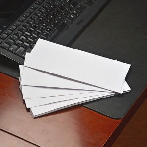 Quality Park® #10 Business Envelopes, Gummed Flap, 24 lb. White, 4-1/8 x 9-1/2, 1000 per Box