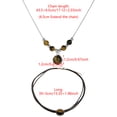 thumbnail image 3 of Adjustable Leather Necklace with Genuine Eye Stone Fashionable Neck Jewelry for Women Seeking Individuality, 3 of 6