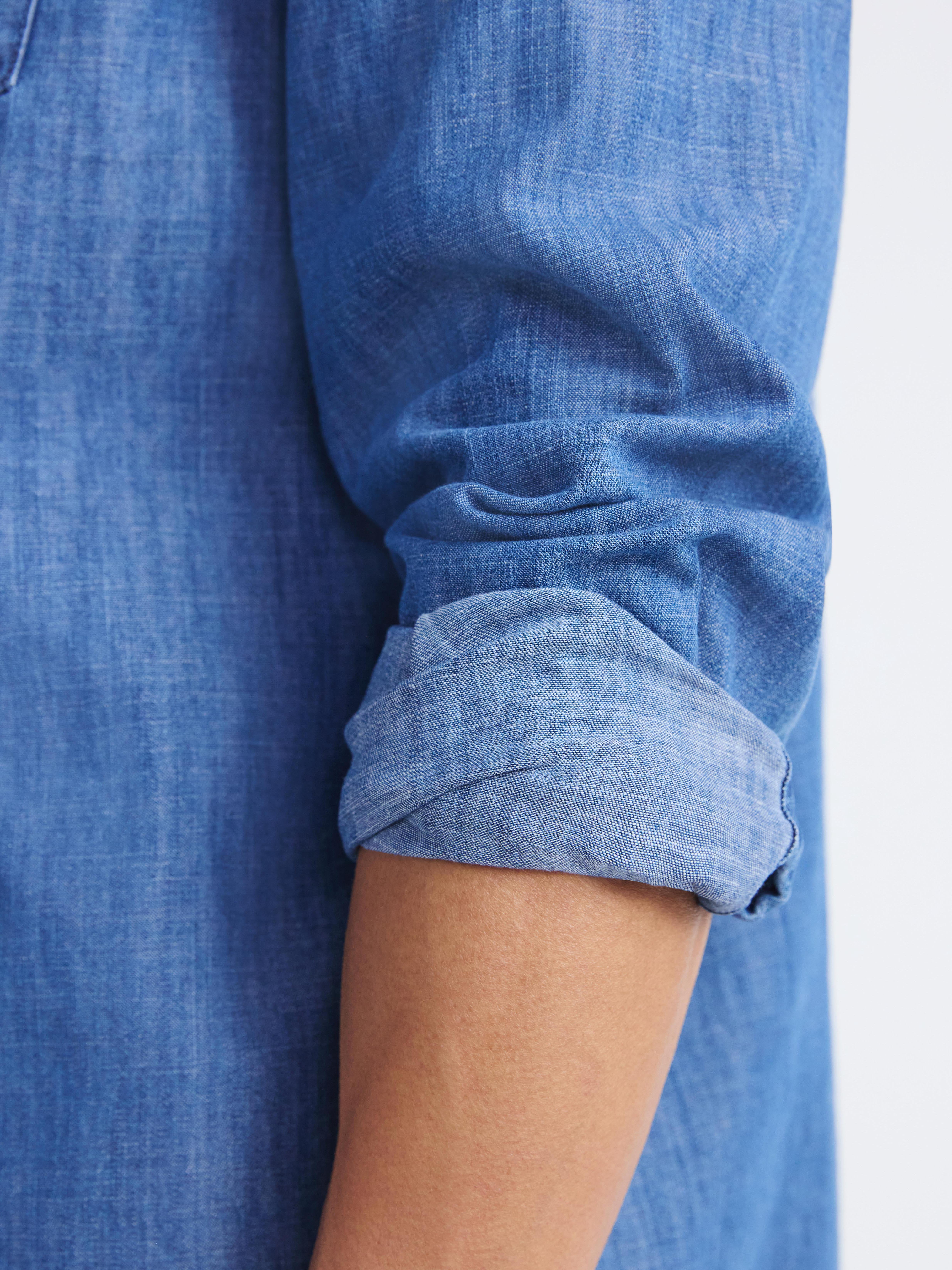 Free Assembly Men's Denim Shirt, Sizes XS-3XL