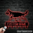 thumbnail image 3 of Craftnamesign Custom German Shepherd Dog Metal Key Holder, Decorative Key Holder, Metal Coat Rack, 3 of 5