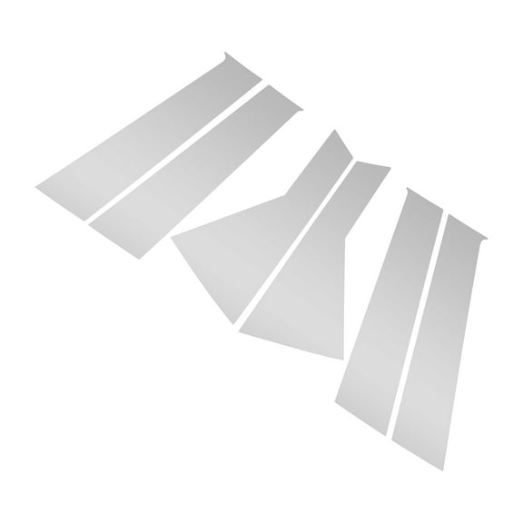 Unique Bargains 6 Pcs Pillar Window Trim for Dodge Journey 2009-2020 Silver Tone